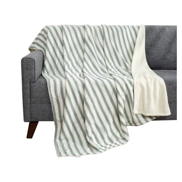 Biało-zielony koc 150x190 cm Soren Wellsoft – Mijolnir