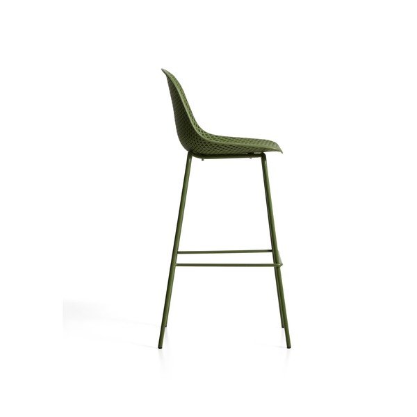 Zielony metalowy/plastikowy hoker ogrodowy Quinby – Kave Home-image-4