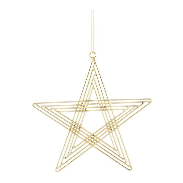 Zestaw 4 gwiazd wiszących Path Brass-image-1