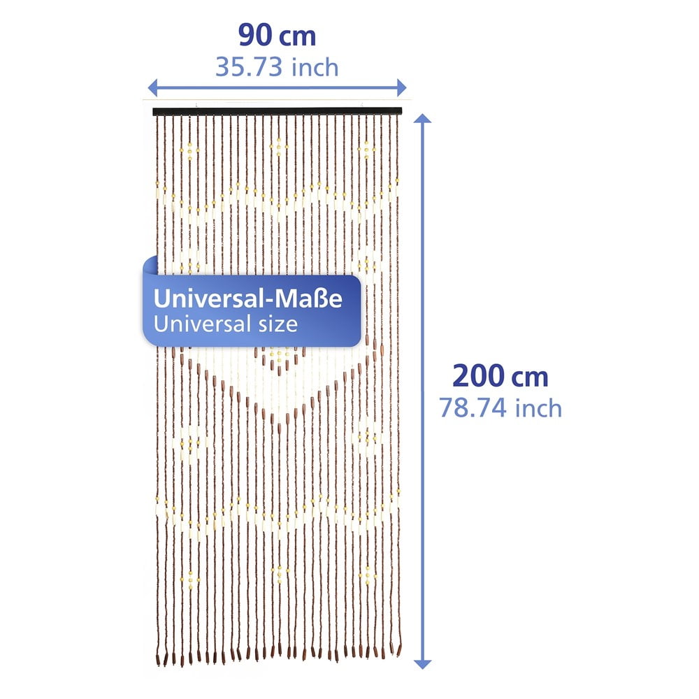 Bambusowa zasłona na drzwi w naturalnym kolorze 90x200 cm Rhombus – Maximex (zdjęcie 8)