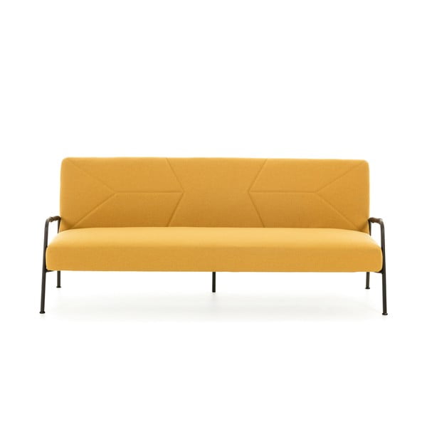 Musztardowa rozkładana sofa Kave Home Neiela-image-2