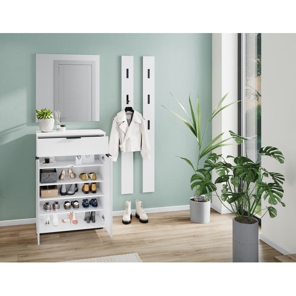 Biała szafka na buty z szufladami Stanton – Germania-image-4