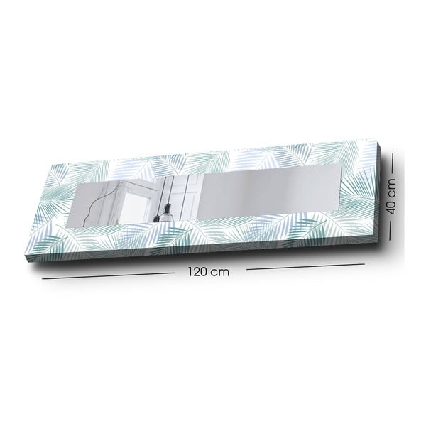 Lustro ścienne z drewnianą ramą 40x120 cm – Wallity-image-3