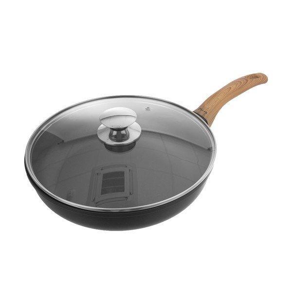 Aluminiowa patelnia z pokrywką Orion Grande Wooden, ø 28 cm-image-4