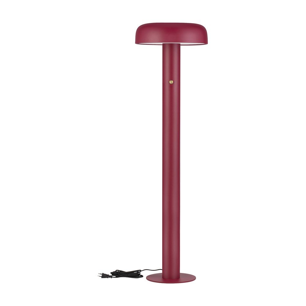 Bordowa metalowa lampa stojąca LED ze ściemniaczem (wysokość 142 cm) Noelia – Nova Luce