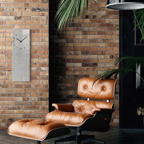 Zegar ścienny Styler Glassclock Concrete, 20x60 cm-image-1
