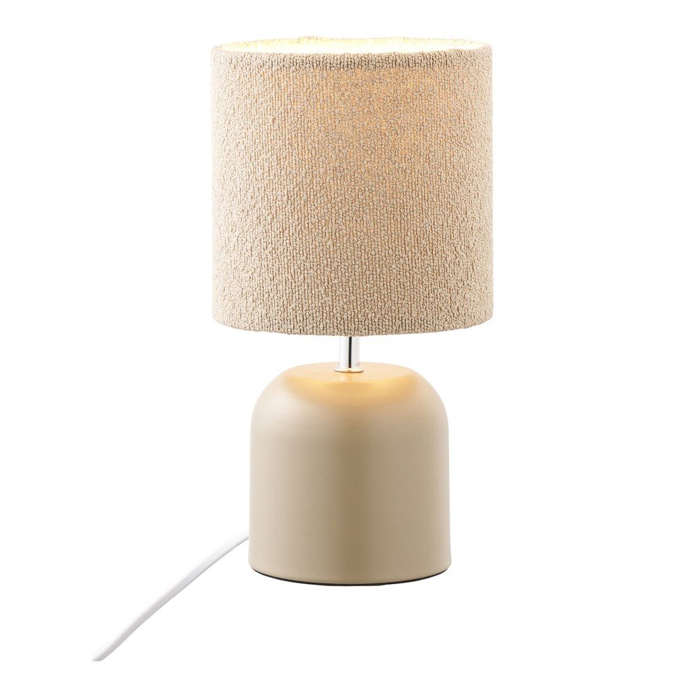 Beżowa metalowa lampa stołowa z tekstylnym kloszem (wysokość 24 cm) Morley – House Nordic (zdjęcie 3)