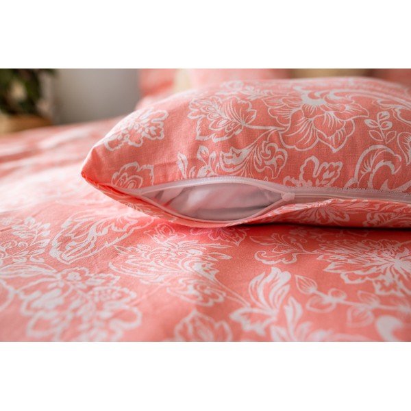 Różowa bawełniana pościel jednoosobowa 140x200 cm LP Dita Pink Blossom – Cotton House-image-3