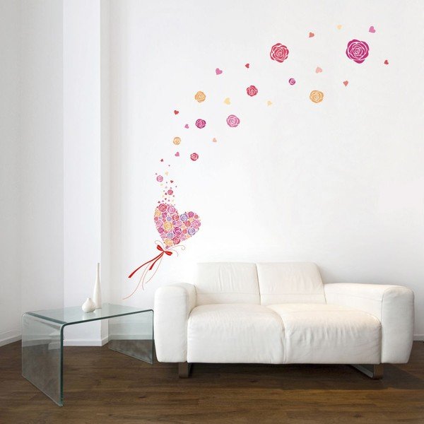 Naklejka Ambiance Flying Hearts And Roses-image-1