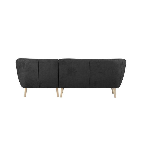 Ciemnoszara sofa z szezlongiem po prawej stronie Mazzini Sofas Sicile-image-2