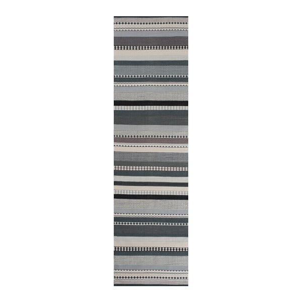 Szary dywan bawełniany Linie Design Hibiscus, 80x150 cm