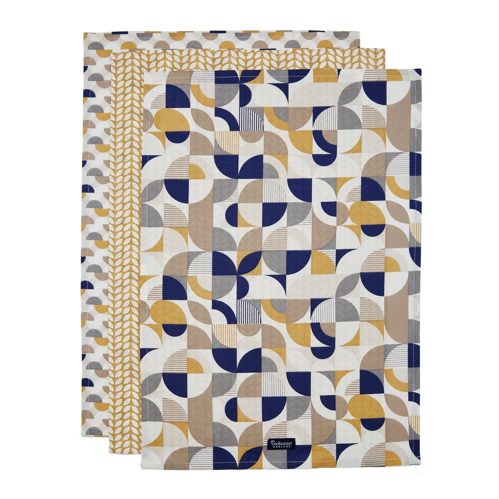 Bawełniane ścierki zestaw 3 szt. 45x65 cm Bauhaus – Cooksmart ® (zdjęcie 3)