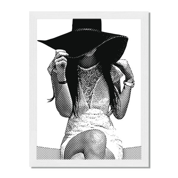 Obraz w ramie Liv Corday Scandi Black Hat, 30x40 cm
