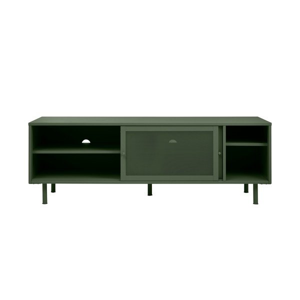 Ciemnozielona metalowa szafka pod TV 160x55 cm Veep – Unique Furniture-image-2