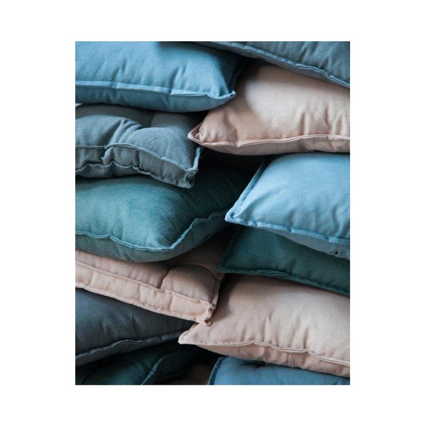 Niebieska poduszka z domieszką lnu Surdic Square, 37x37 cm-image-3