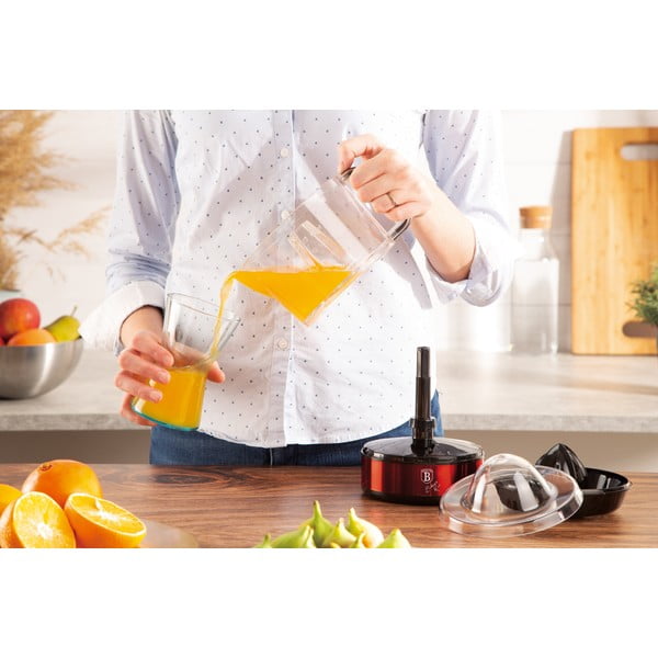 Czerwona elektryczna wyciskarka do cytrusów Burgundy Metallic Line – BerlingerHaus-image-2