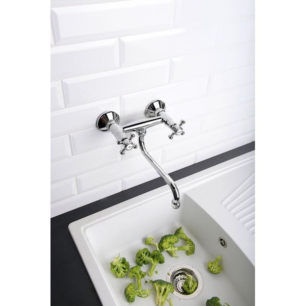 Bateria umywalkowa ścienna w kolorze brązu (1 otwór) Antea – Sapho-image-1