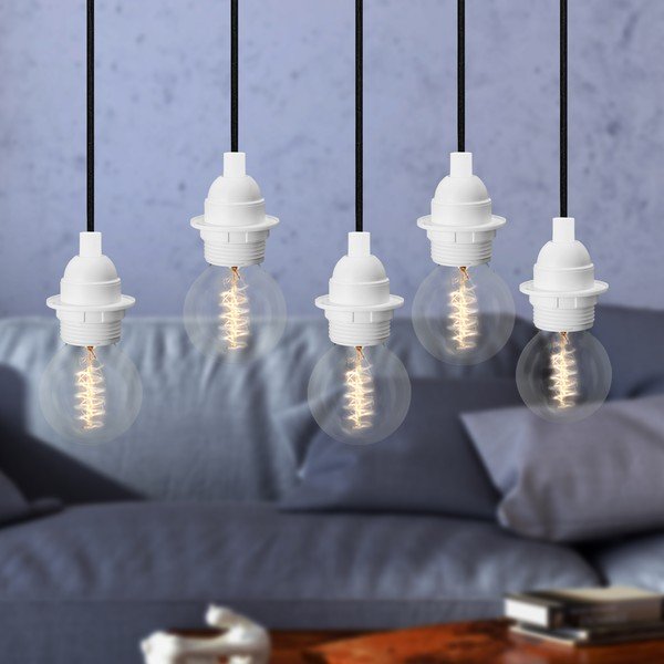 Lampa wisząca Uno Basic, biało-czarna-image-1