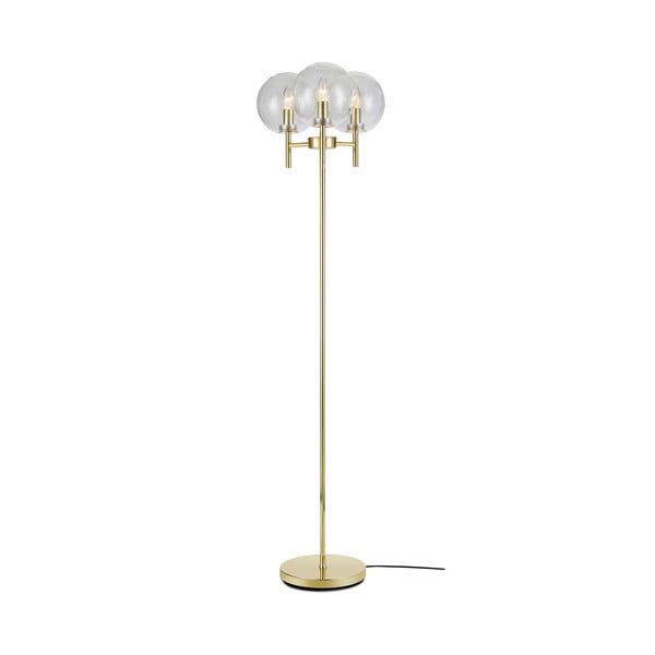 Lampa stojąca w kolorze złota Markslöjd Crown Floor 3L, wys. 1,47 cm