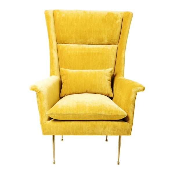 Żółty fotel Kare Design Vegas