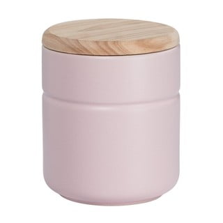 Różowy porcelanowy pojemnik z drewnianym wieczkiem Maxwell & Williams Tint, 600 ml