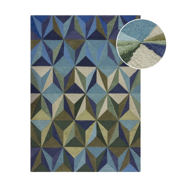 Niebieski wełniany dywan 120x170 cm Reverie – Flair Rugs