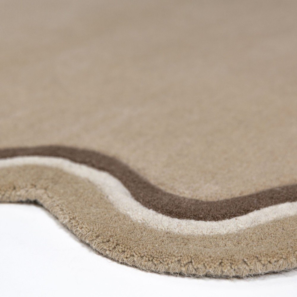 Wełniany dywan tkany ręcznie w naturalnym kolorze 200x290 cm Leo Scallop – Flair Rugs (zdjęcie 5)