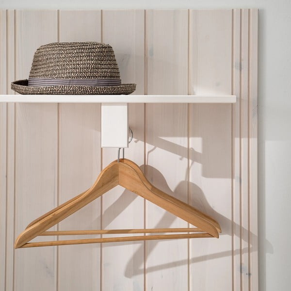 Biały zestaw do przedpokoju z litego drewna sosnowego 60x120x25 cm Anita – Støraa-image-4