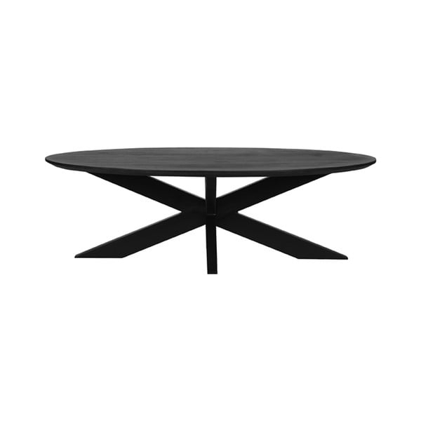 Czarny stolik z litego drewna mango 70x130 cm Zip – LABEL51