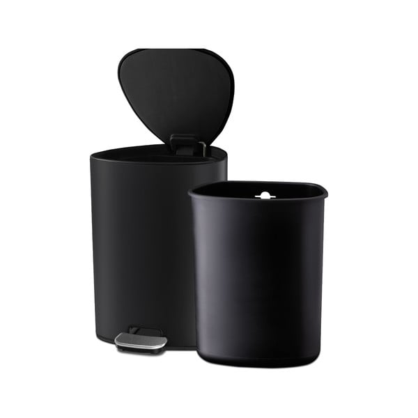 Stalowy kosz na śmieci z pedałem w kolorze matowej czerni 5 l EasyStore Luxe – Joseph Joseph-image-4