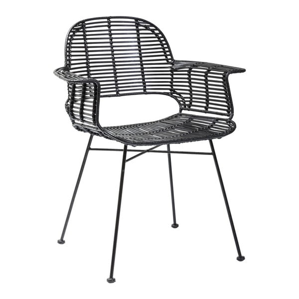 Czarne krzesło do jadalni Kare Design Ko Lipe