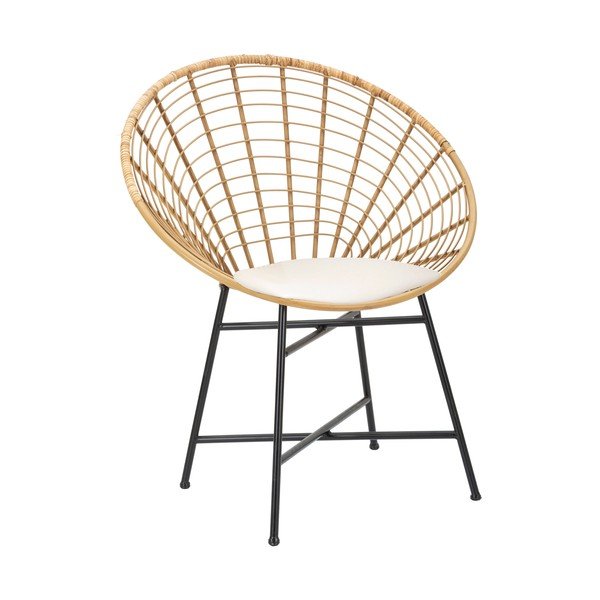 Naturalne metalowe krzesło Panama – Mauro Ferretti