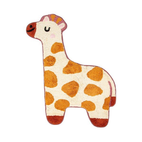 Pomarańczowo-beżowy dziecięcy bawełniany dywan Sass & Belle Giraffe, 57 x 80 cm