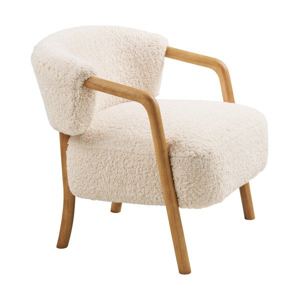 Kremowy fotel z materiału bouclé Dakar – House Nordic