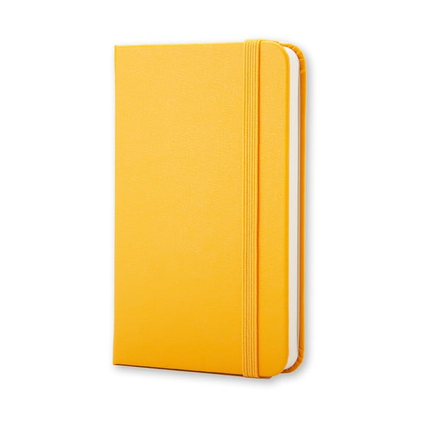 Żółty notatnik Moleskine Hard, bardzo mały, czyste strony