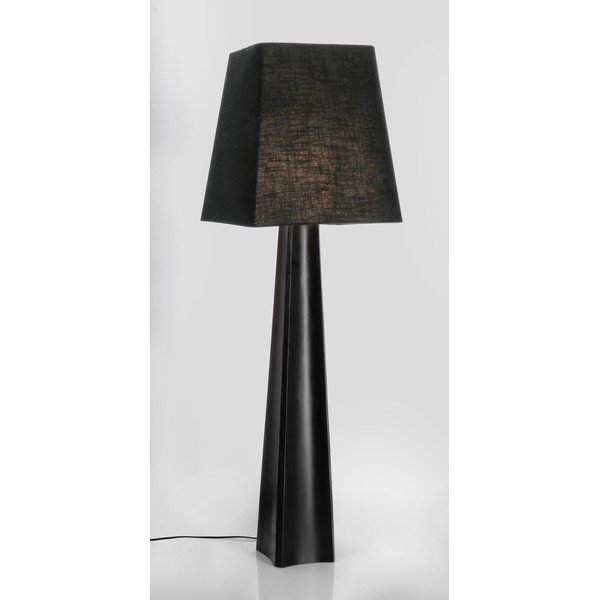 Czarna lampa stojąca z tekstylnym kloszem (wysokość 151 cm) Tripura – Bizzotto-image-2