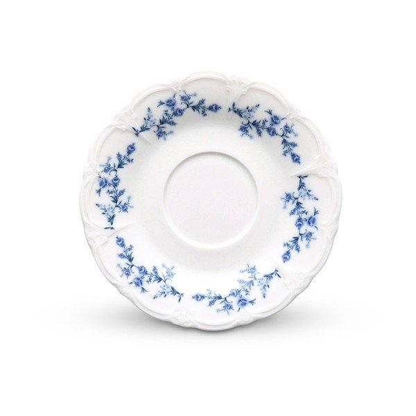 Biały/niebieski porcelanowy spodek ø 16,5 cm Retro – BonBistro