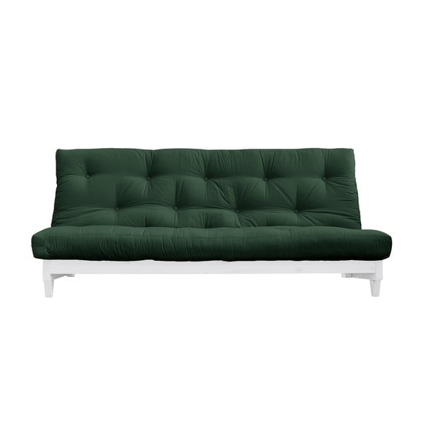 Sofa rozkładana Karup Design Fresh White/Dark Green