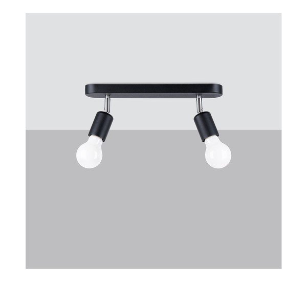 Czarna metalowa lampa sufitowa ø 6 cm Brando – Sollux-image-2