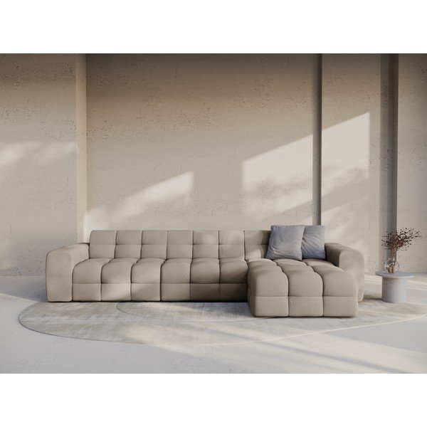 Brązowy narożnik (prawostronny/z szezlongiem) Kendal – Micadoni -image-1