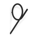 Czarny ścienny metalowy haczyk Tuba L – Spinder Design