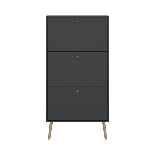 Antracytowa uchylna szafka na buty Bodo – Tvilum-image-2