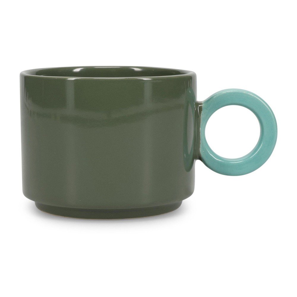 Zielony kamionkowy kubek 280 ml Lou – ONA