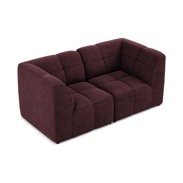 Bordowa aksamitna sofa 180 cm Aloha – Makamii-image-3
