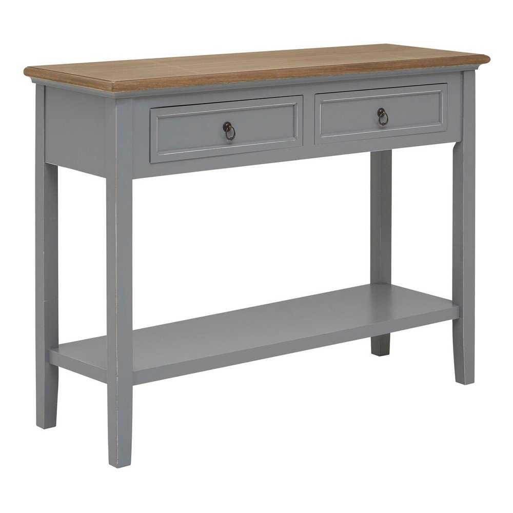 Szara konsola z litego drewna paulowni 34,5x99 cm Henley – Premier Housewares