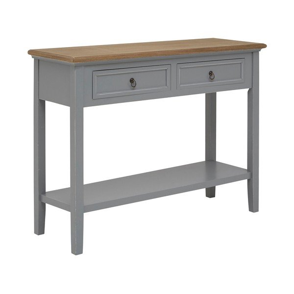 Szara konsola z litego drewna paulowni 34,5x99 cm Henley – Premier Housewares