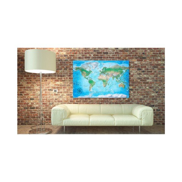 Tablica z mapą świata Bimago Traditional Cartography 90x60 cm-image-1