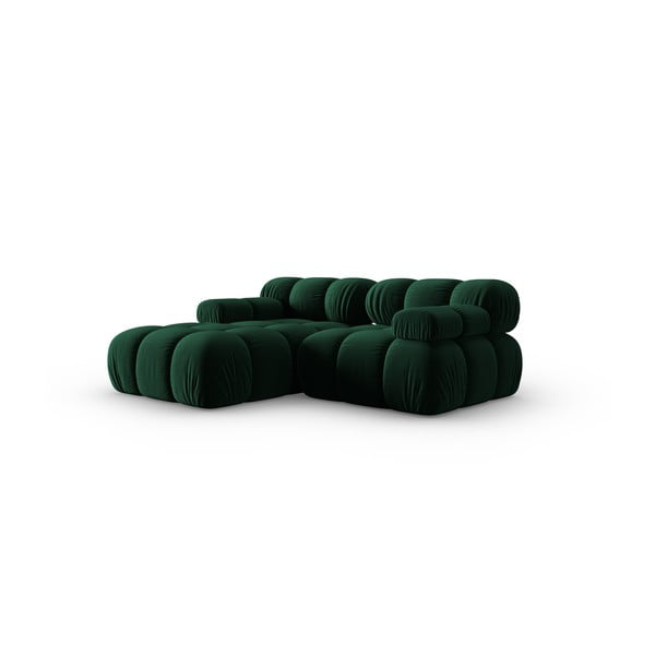 Zielona aksamitna sofa 191 cm Bellis – Micadoni Home-image-3