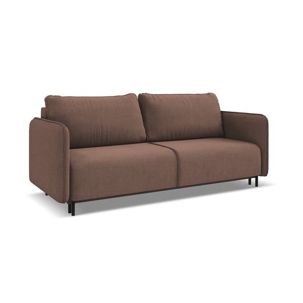Różowa rozkładana/ze schowkiem sofa 226 cm Luana – Makamii-image-2