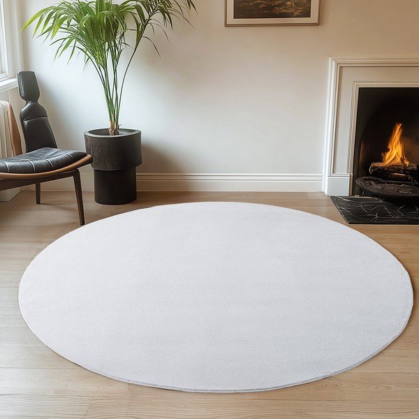 Biały okrągły dywan ø 160 cm Joy 1400 – Ayyildiz Carpets-image-1